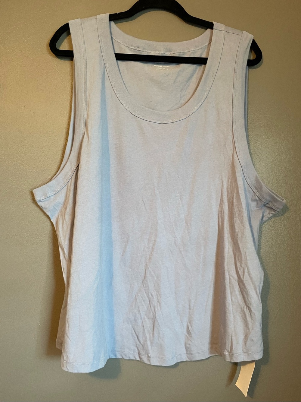 NWT Madewell Sz 3X Womens Cornflower Blue Sleeveless Tank Top Blouse Shirt Soft!